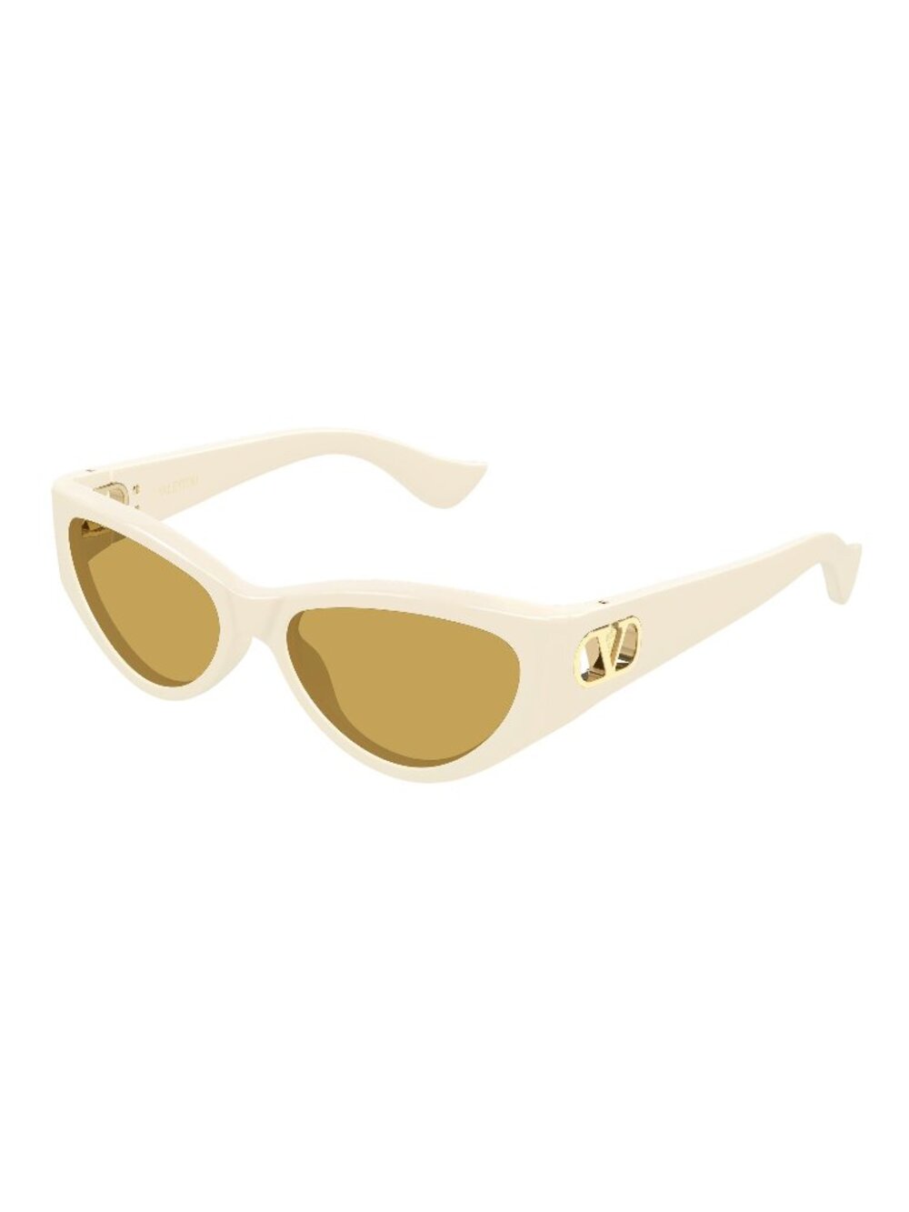 New Valentino Women's Sunglasses White Brown Lens Injected Frame VG0014S 004 54